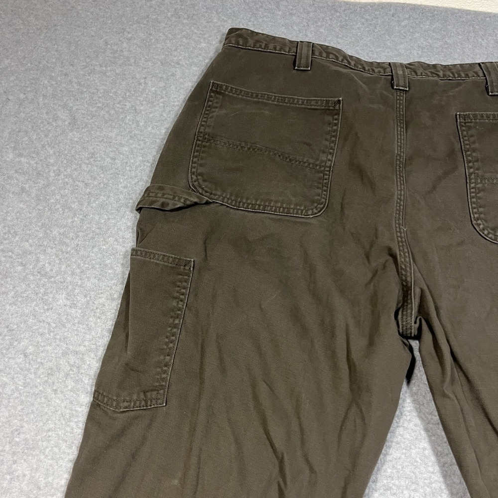 Carhartt Pants Mens 36x32 (Tag 38x32) Brown Carpenter Canvas Workwear Relaxed - Picture 10 of 12